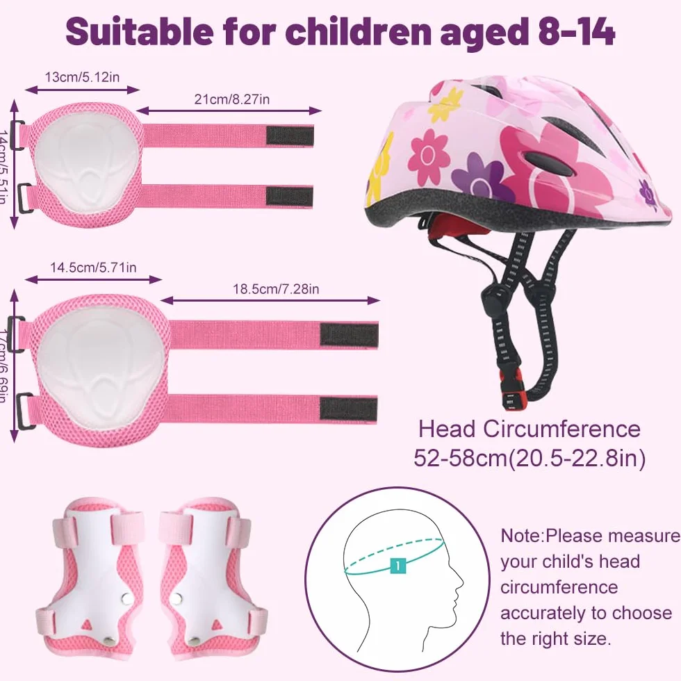 Mineup Genouillères avec Casque Protection Enfants 3-10 Ans Scooter Cyclisme Patins