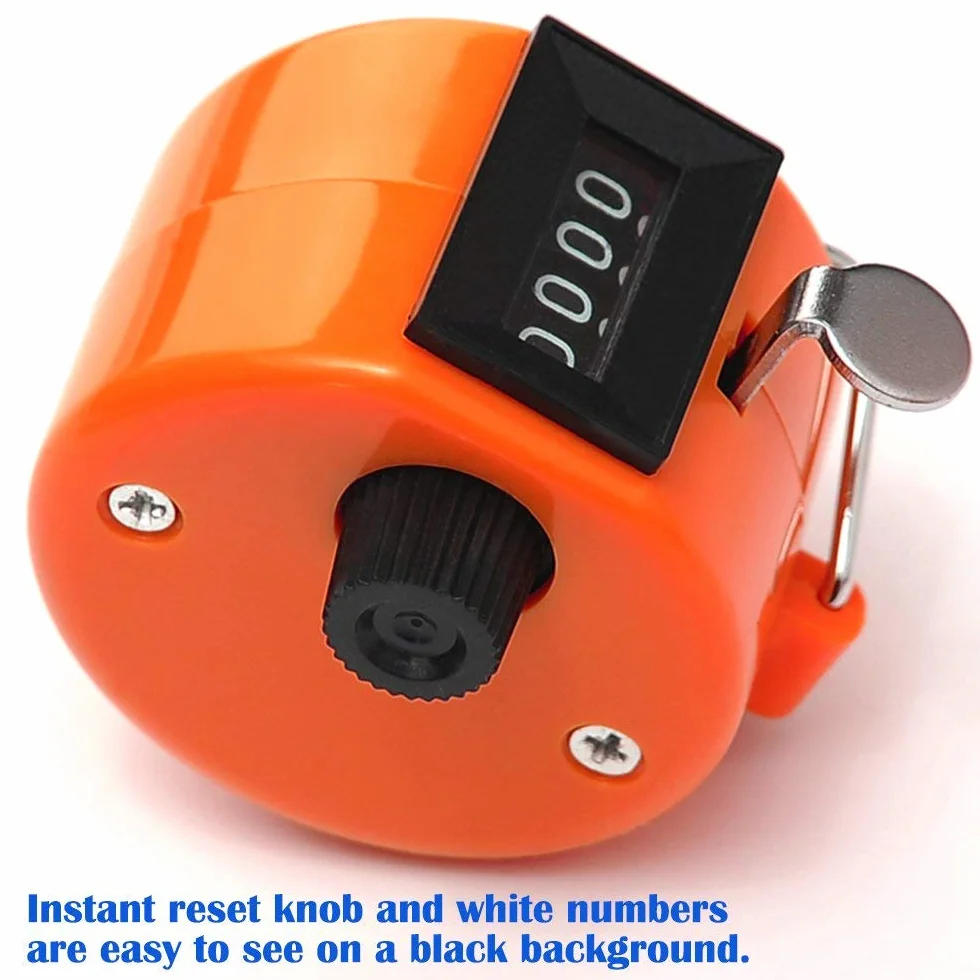 Compteur À Main Mécanique 4 Chiffres Clicker Assorti Couleur 8 Pièces