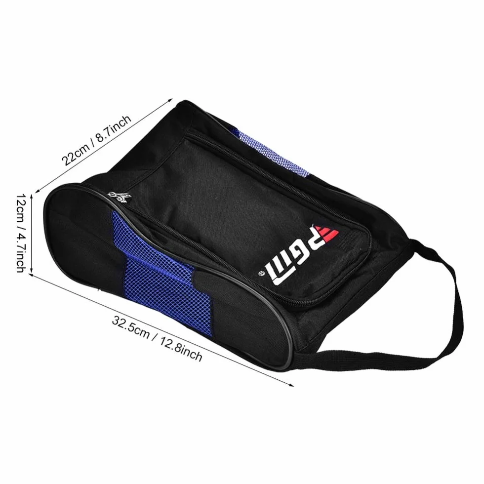 VBESTLIFE Sac à Chaussures de Sport Respirant à Glissière, Rangement pour Chaussures, 2 Couleurs (Noir et Bleu)