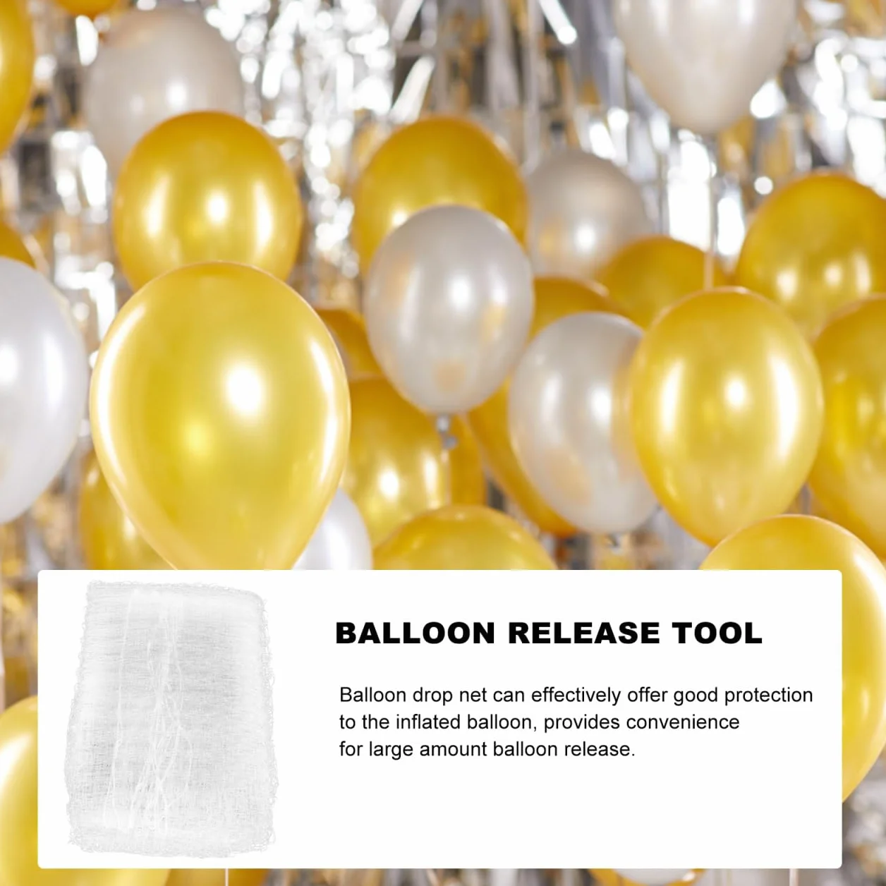 ABOOFAN filet de chute de ballon pour plafond sacs ballons de transport gouttes genre de chute de sacs s pour le transport d'hélium suspendu arrêté pp blanche