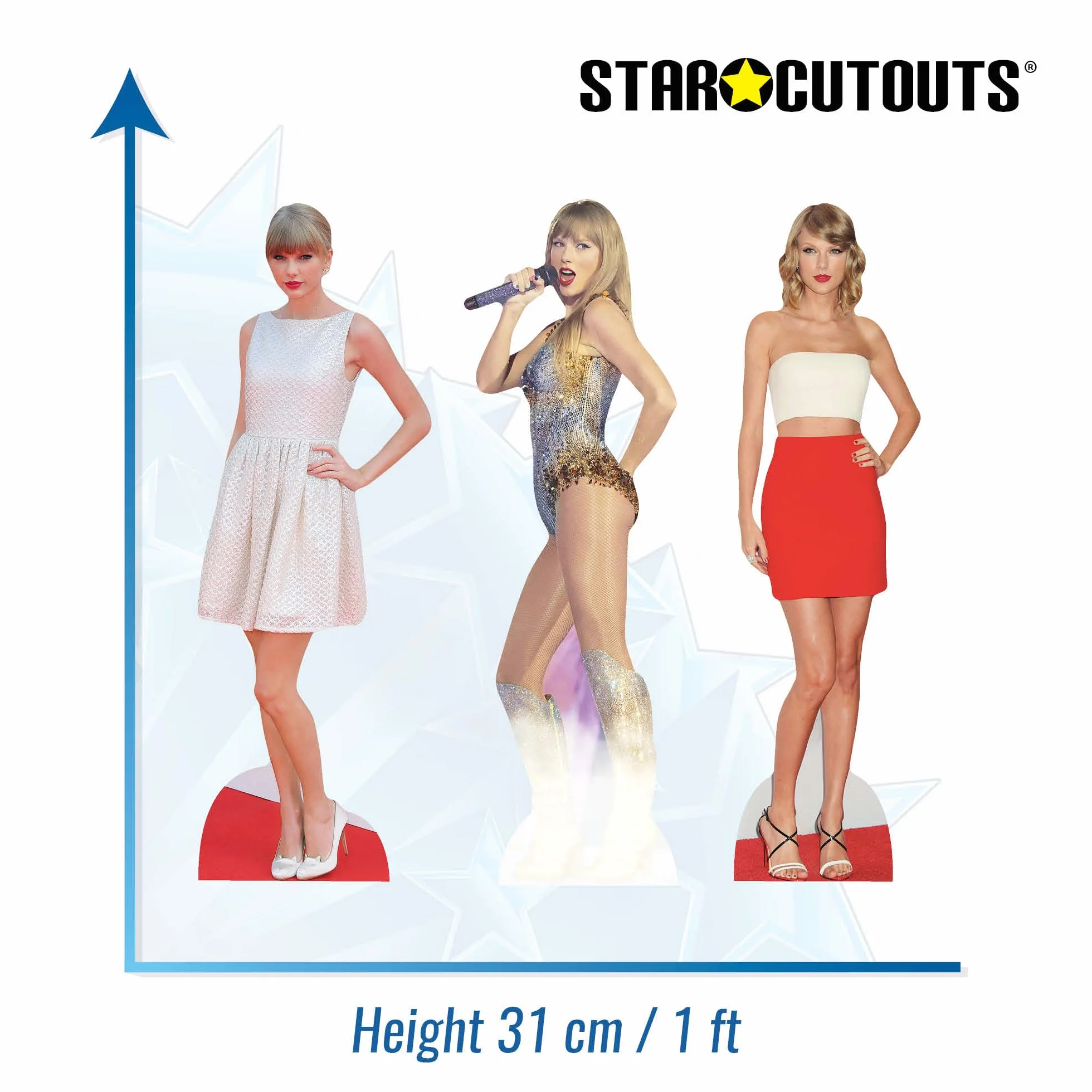 Star Cutouts CS1191 T Singer Lot de 3 découpes en Carton 31 cm pour étagère