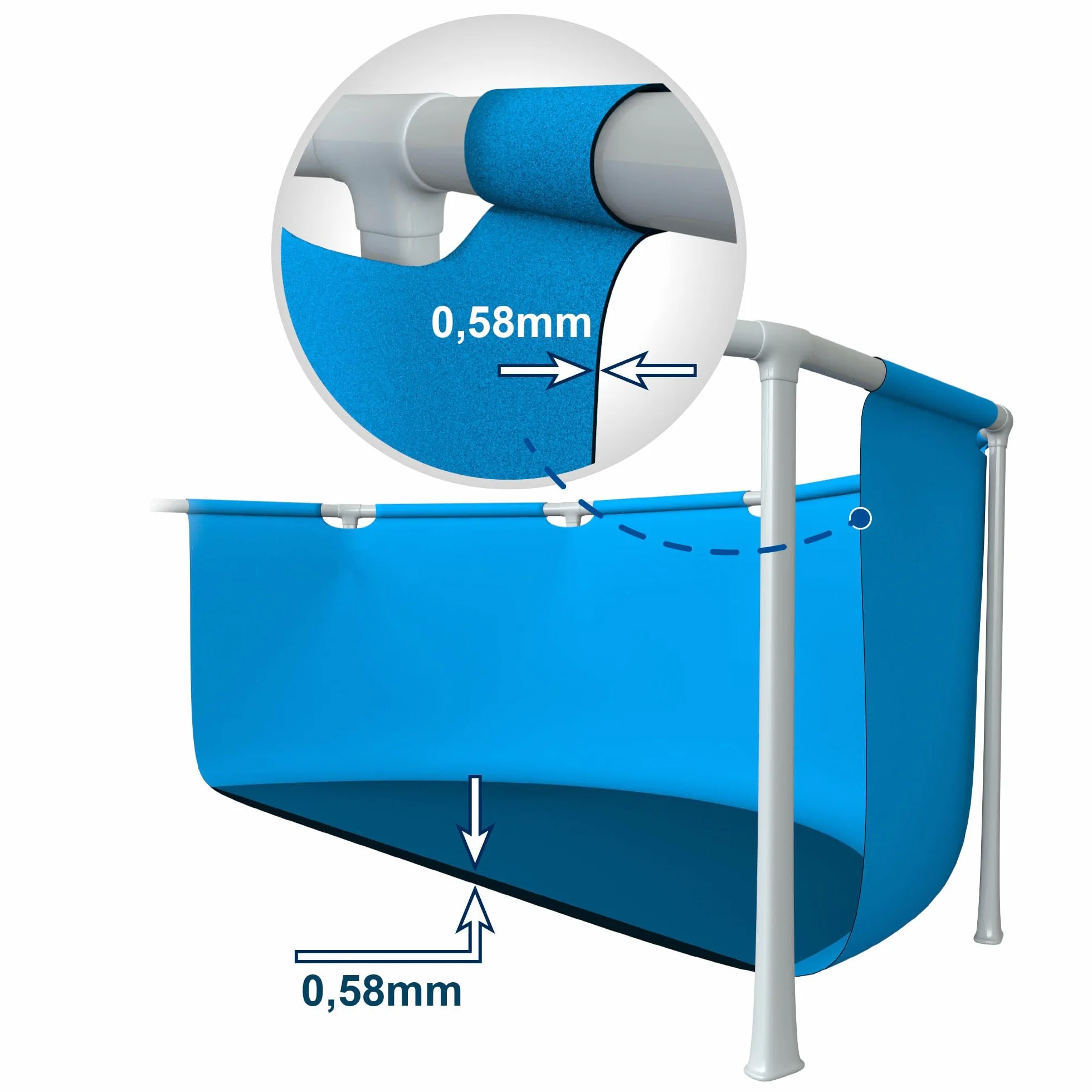 Intex Kit Piscine Clearview Rectangulaire Tubulaire 4,00 x 2,00 x 1,22 m