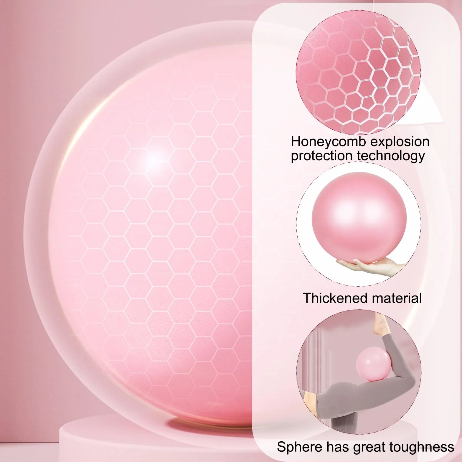 2 Pièces Ballon Pilates 25 cm,Balle Fitness,Ballon Paille,Petit Pilates Ball Plastique,Swiss Ball de Gym Yoga Grossesse Siege Bureau,Formation de Base、Thérapie Physique & Améliorer l'équilibre
