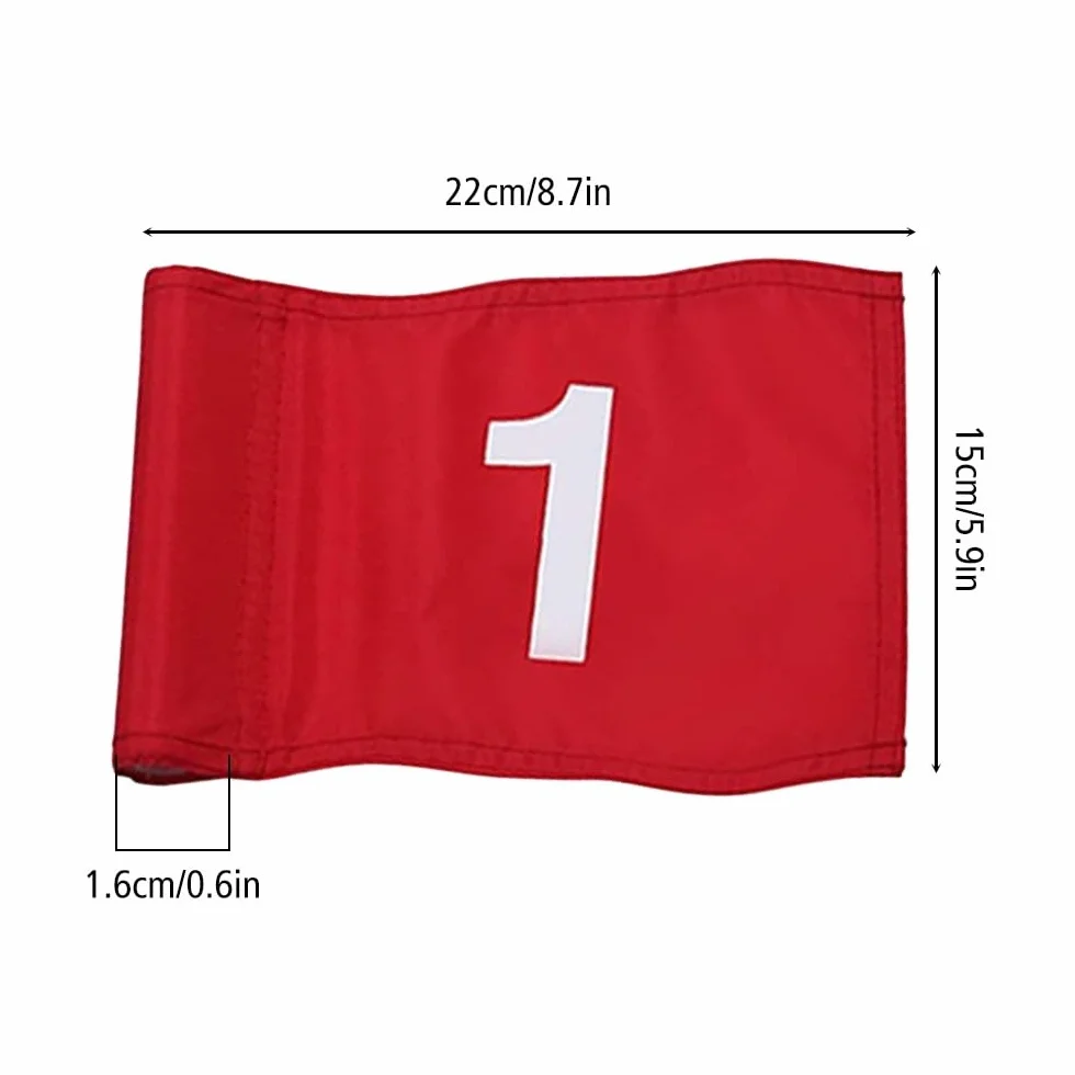 4PCS Drapeaux de Golf, Mini Drapeau de Golf avec Tube pour Jardin Intérieur Extérieur