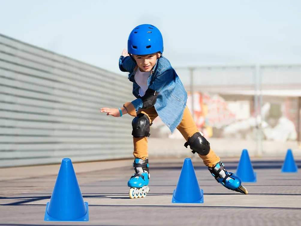 Cônes d'Entraînement 18cm Plastique pour Football, Signalisation, 15 Pièces