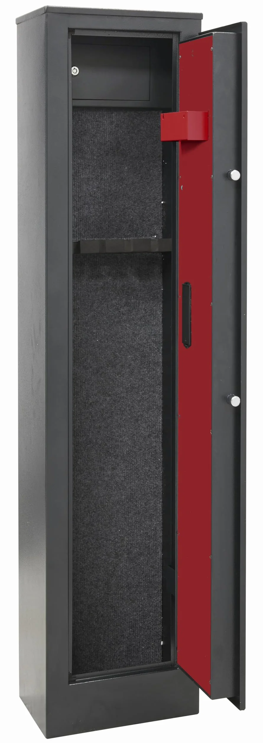 ARREGUI Braco ARM050835 Armoire à 5 Fusils en Acier avec Alarme | Ouverture à code ou empreinte digitale | Coffre-fort avec lecteur biométrique | FRANCE, BELGIQUE, ITALIE : valide toutes armes à feu