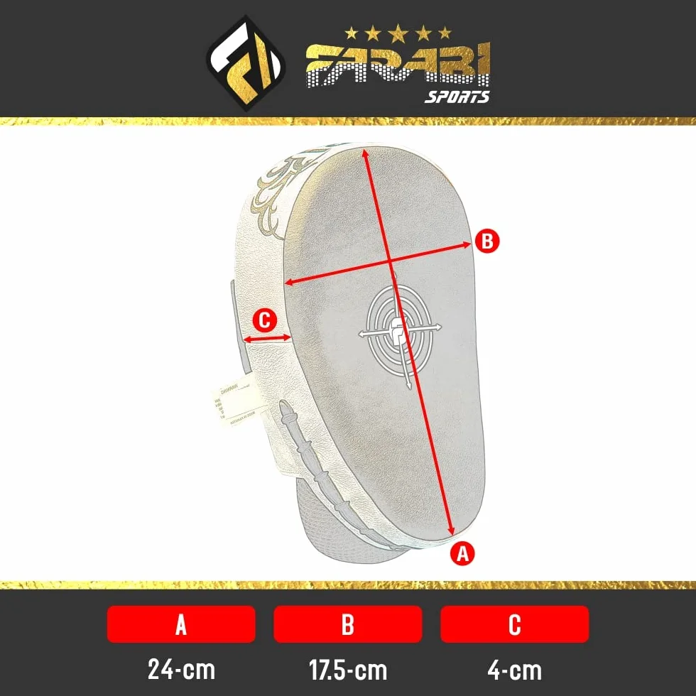 Farabi Sports Patte d'ours Boxe Cuir Courbé Pattes d'ours de Boxe - Patte d'ours MMA Muay Thai Entraînement Kickboxing Arts Martiaux Pate d Ours Boxe