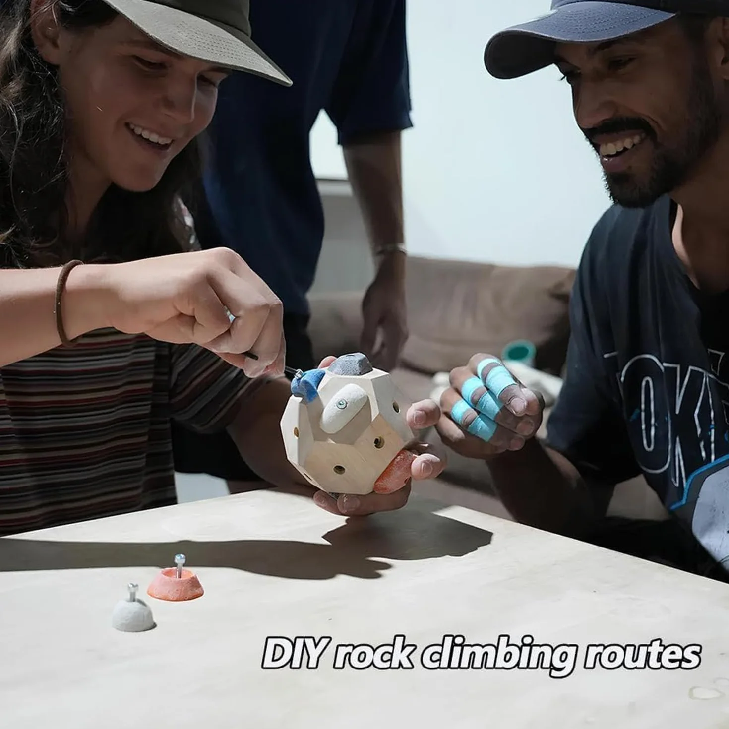 Blocs de Boulder Fabriqués à la Main, Balle d'Escalade d'Entraînement de la Force des Doigts, Cadeaux de Bloc d'Entraînement de la Force des Doigts pour Grimpeurs de Rocher