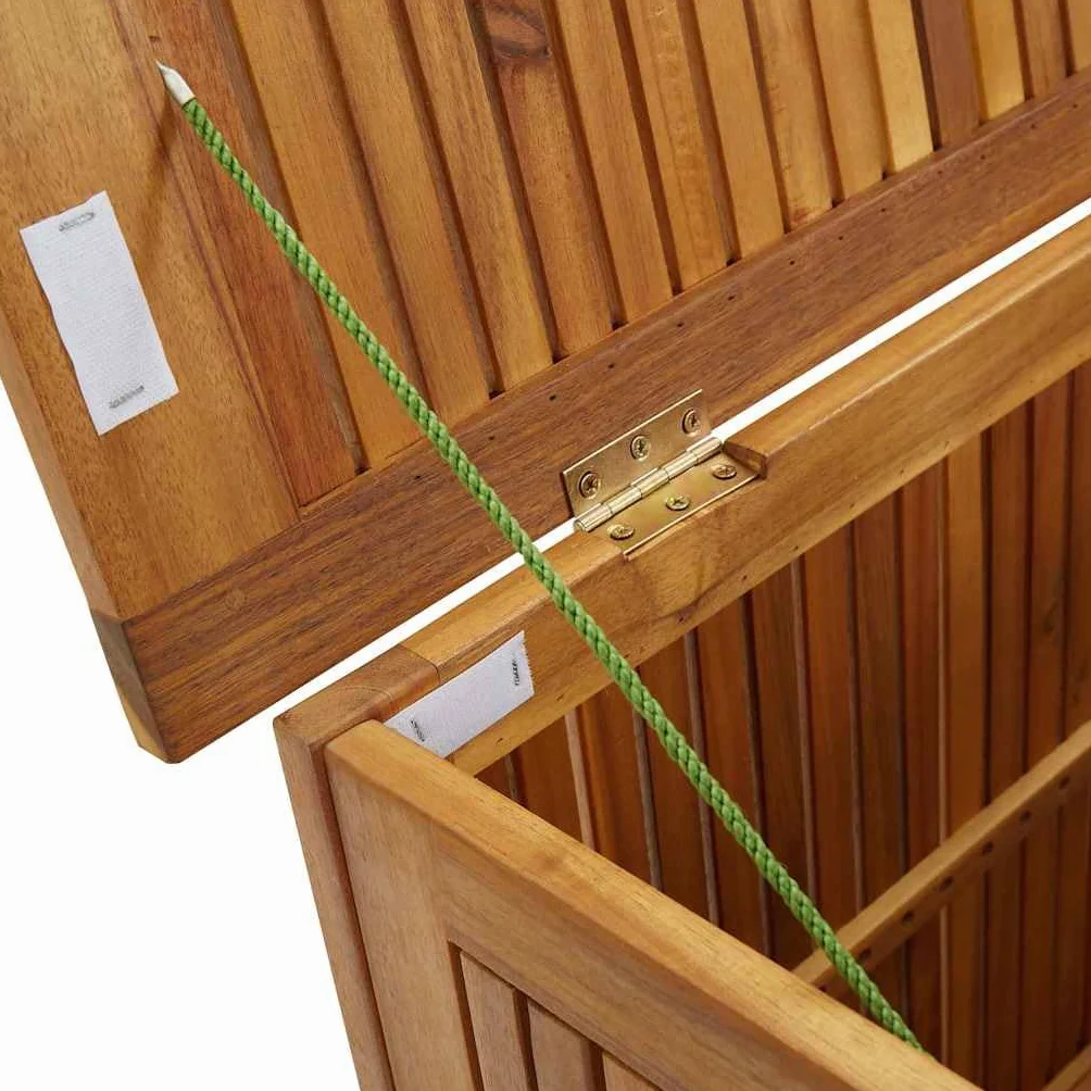 vidaXL Boîte de Rangement de Jardin Banc de Stockage en Bois d'Acacia Solide 90x50x58 cm