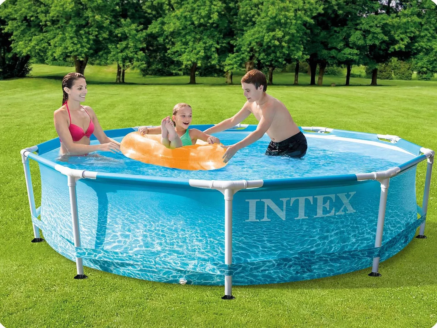 Intex kit piscinette tubulaire ocean 3,05 x 0,76m