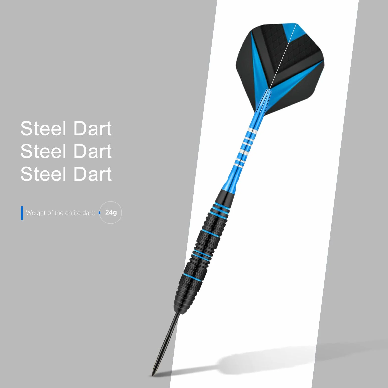 Jeu de fléchettes professionnelles avec pointe en acier - 3 tiges en aluminium - Fléchettes professionnelles avec pointe en acier