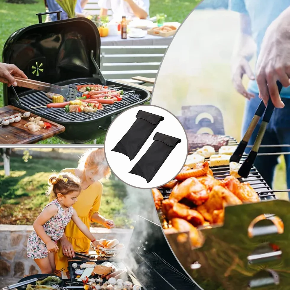 Lot de 2 sacs de rangement pliables pour outils de barbecue, pour camping, randonnée, barbecue