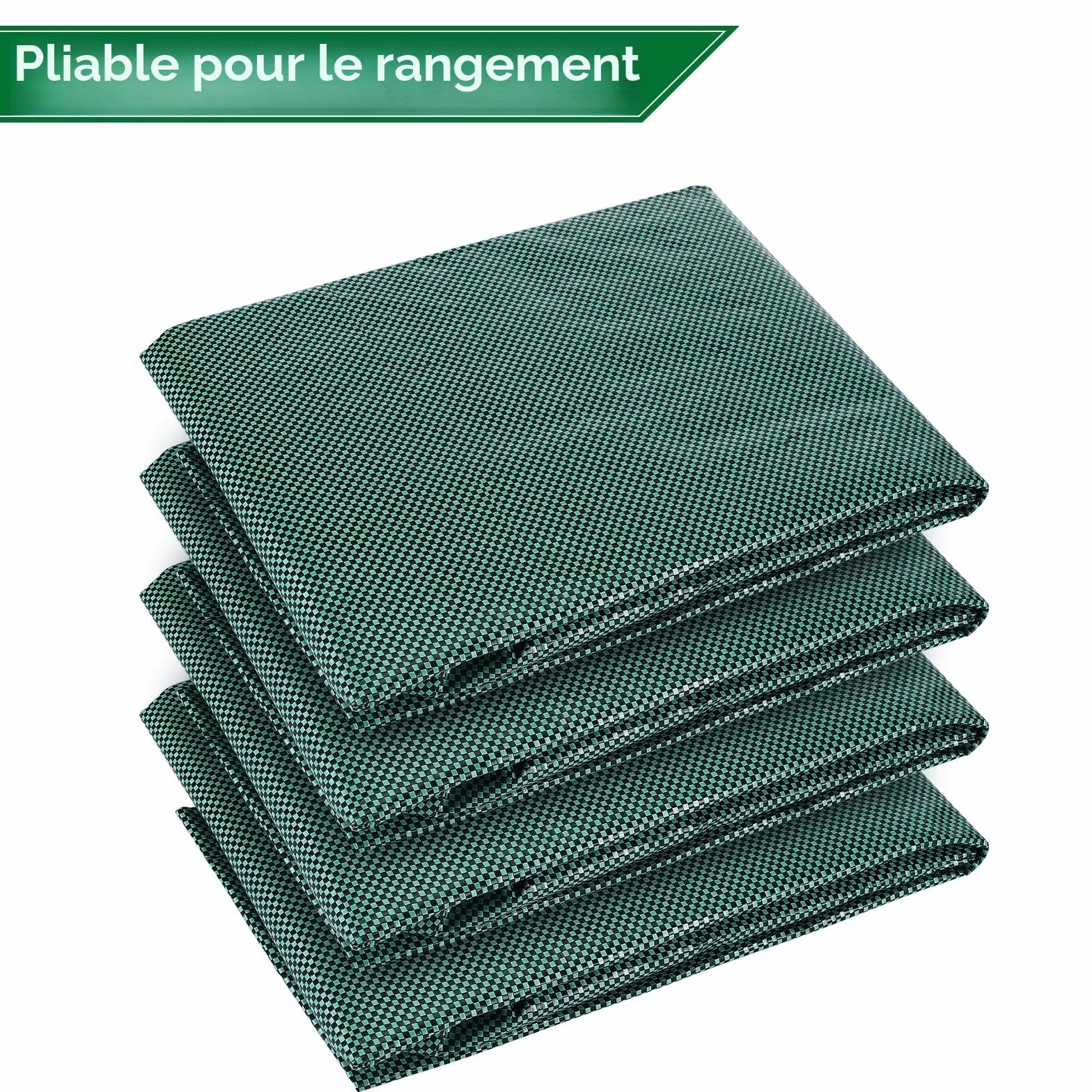 Sacs de Jardin Indéchirables 272L Autoportant Big Bag avec Poignées Étanche Pliable 150 g/m²