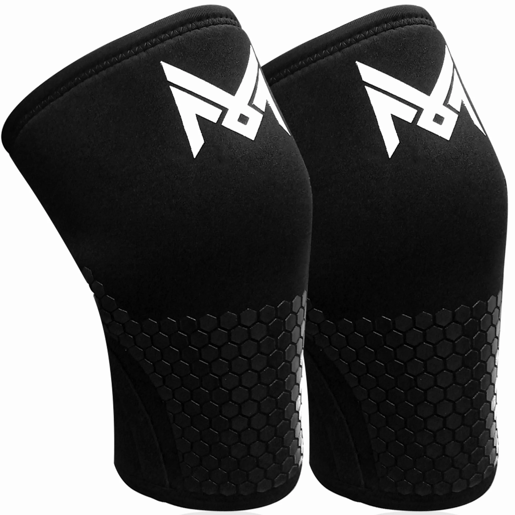 MERCURYAL Pack 2 Genouillères Crossfit Pour Entraînement - Genouillères Gym - Genouillères Powerlifting - Genouillère Néoprène 5mm - Genouillères Gymnase pour Hommes et Femmes (XL)