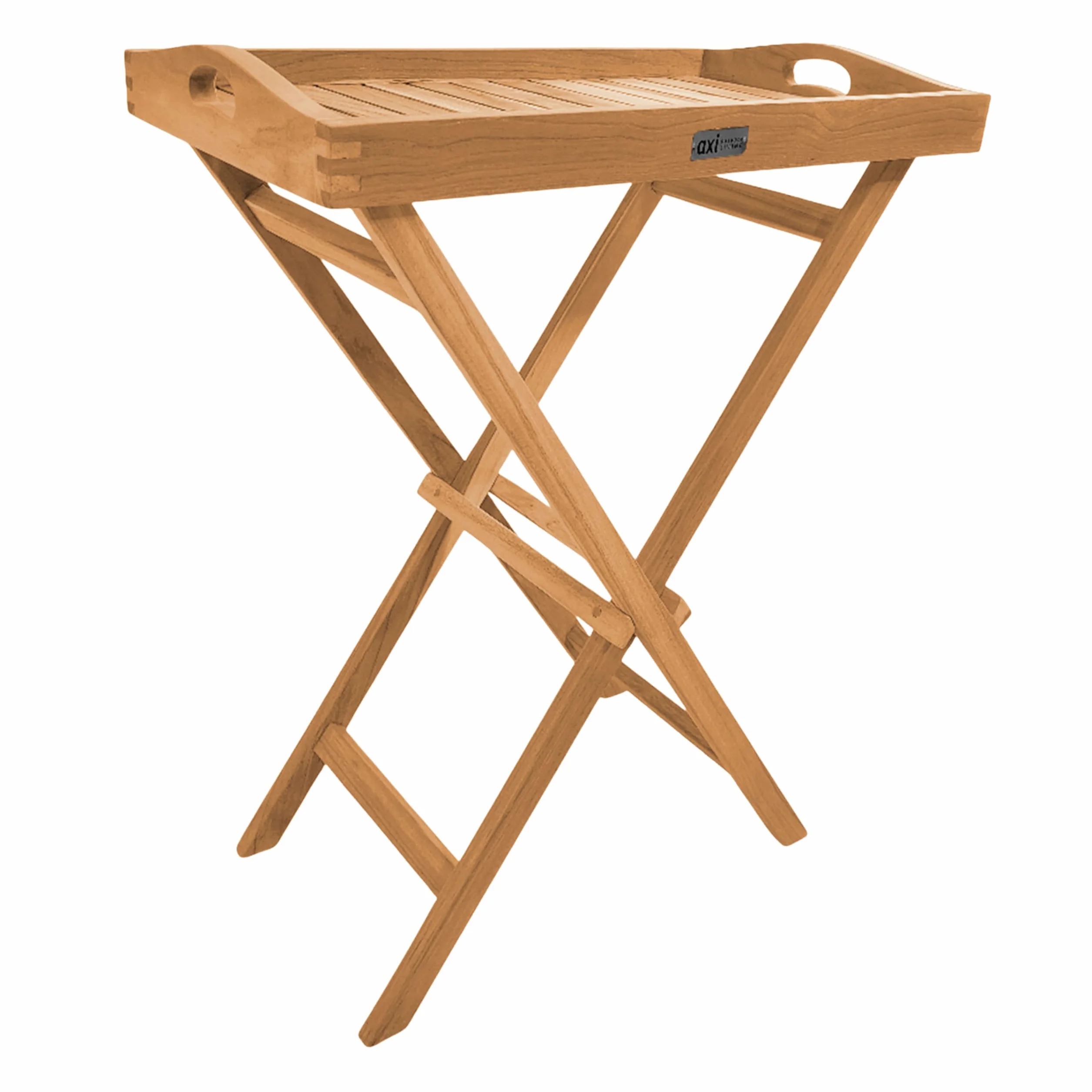 AXI Lora Chariot de Service Teck Plateau Amovible 93x62x84 cm