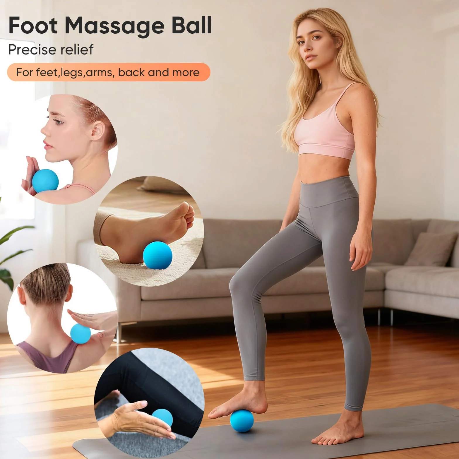 Planche d'Équilibre en Liège avec Rouleau, Ballon Massage et Bandes de Résistance pour Pieds