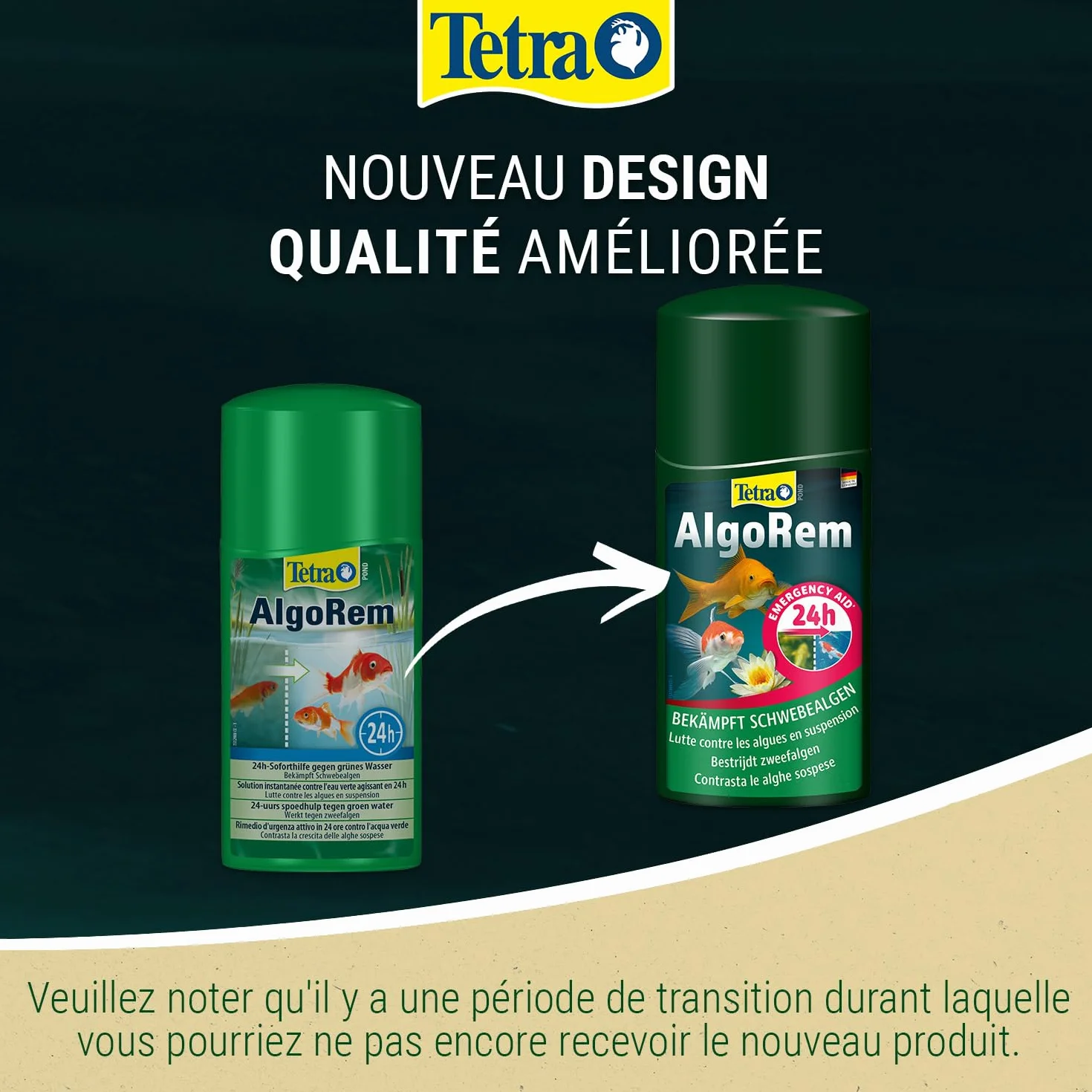 Tetra Pond AlgoRem Traitement Eau Bassin Jardin 500 ml