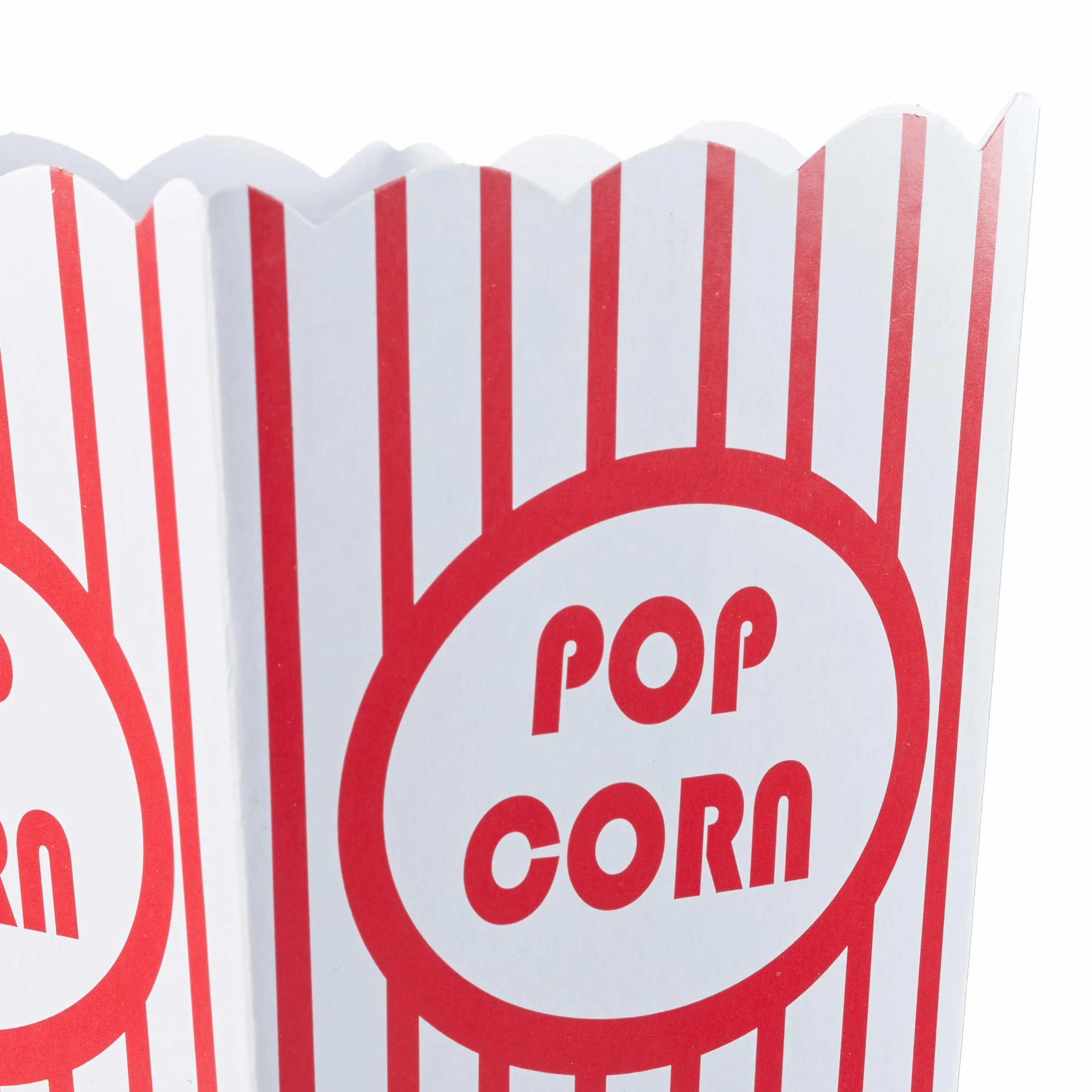 Relaxdays Boîtes à Pop-Corn Lot de 48, Carton Blanc-Rouge, Rétro