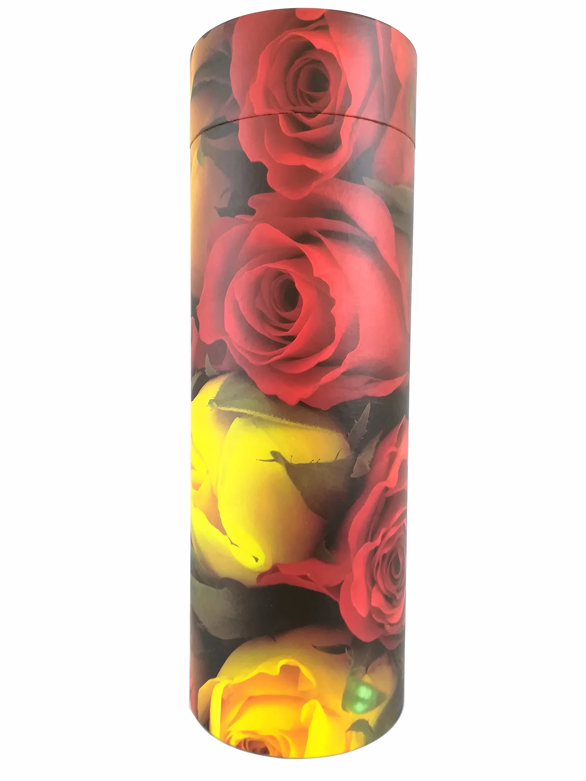 Urne funéraire en carton biodégradable grand Tubes de dispersion de roses pour cendres