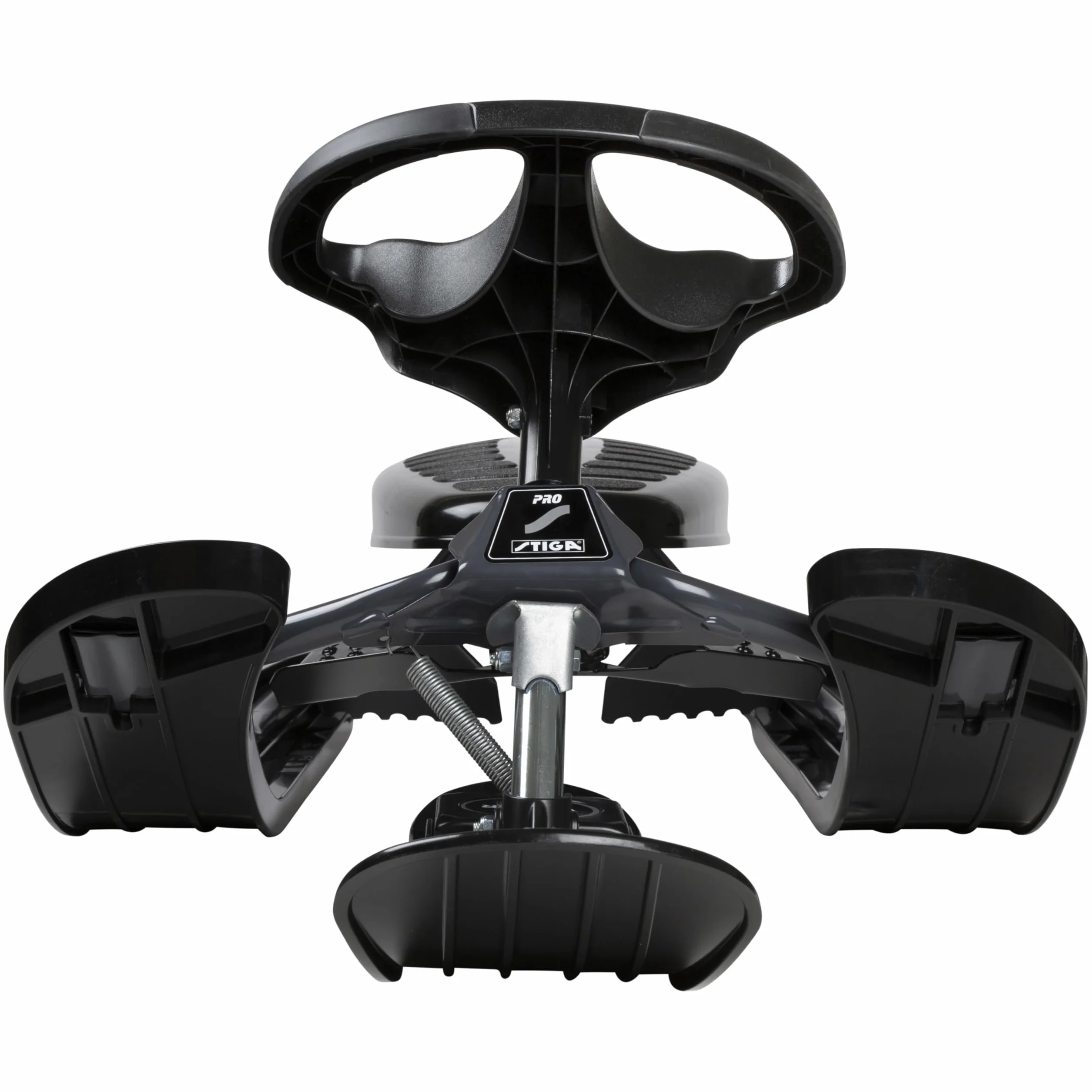 STIGA Snowracer Curve – Luge avec Volant, Frein et Ski Incurvé – pour Enfants et Adultes – Cadre en Acier Solide – Facile à Manœuvrer – Poids Max 90 kg, Gris