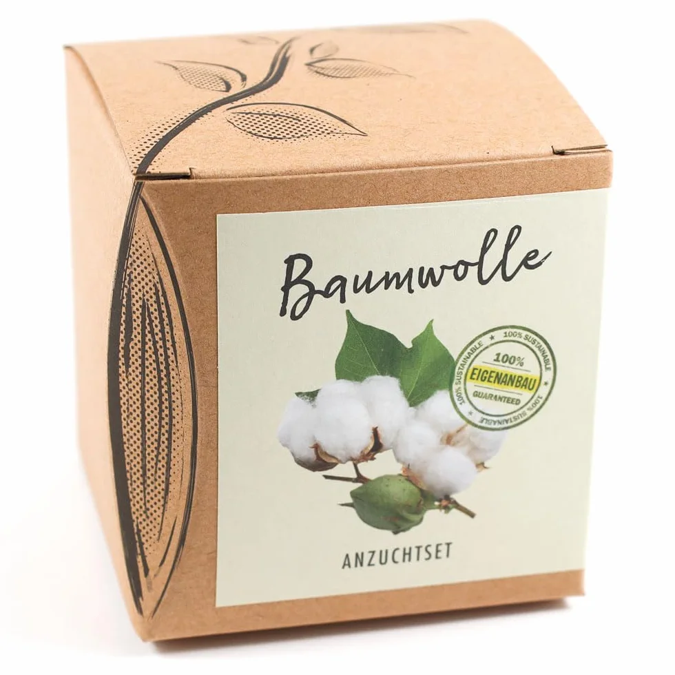 Centrale Naturelle Kit de Culture Cadeau en Coton avec graines en Pot