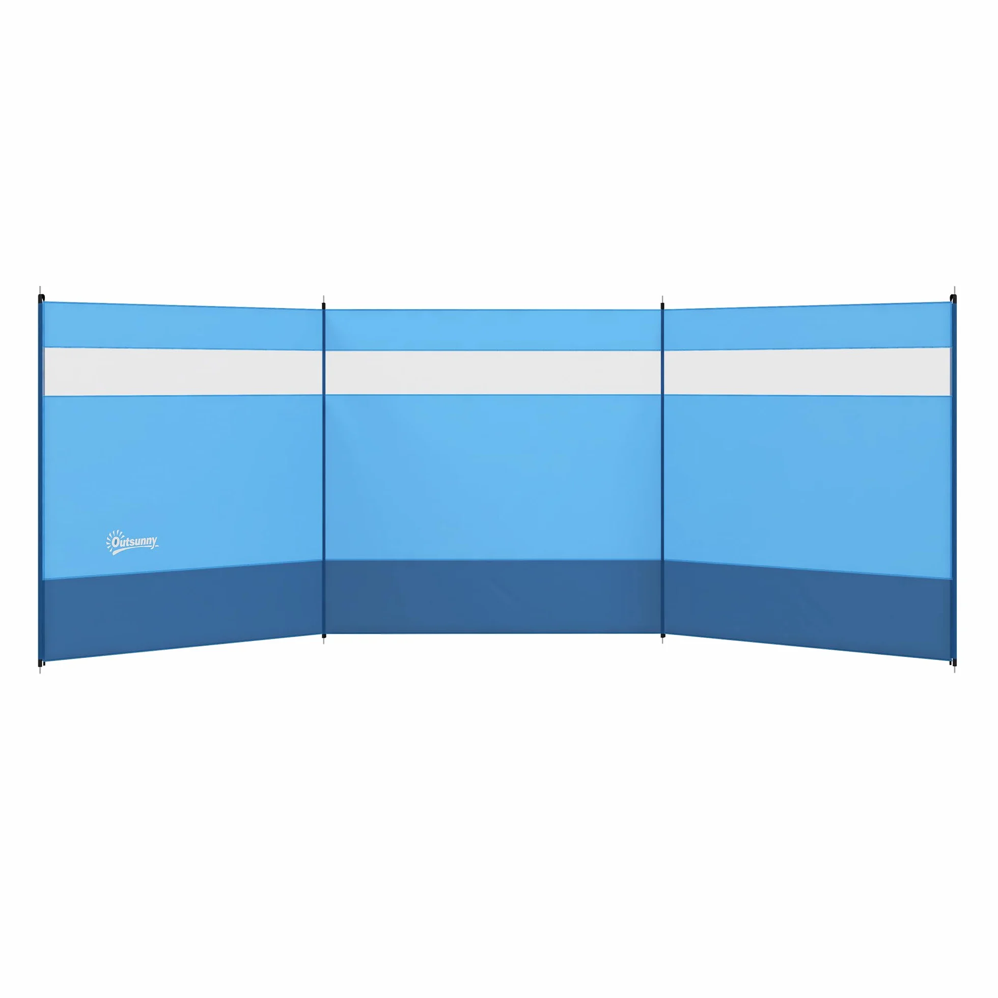 Outsunny Paravent de Camping Brise-Vent de Camping Portable Pliable avec Sac de Transport et poteaux en Acier