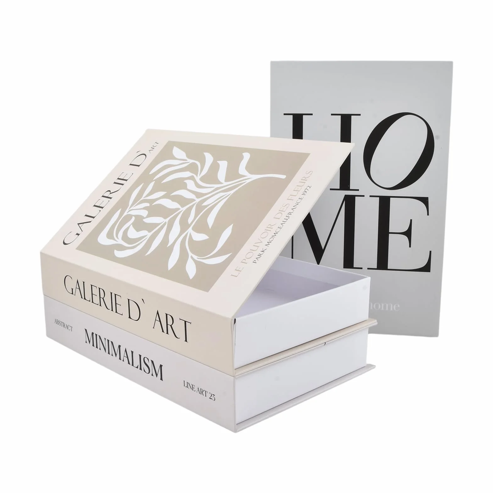 Faux Livre Decoration Magnétique Serre-Livres Empilables avec Rangement, pour Bureau Salon