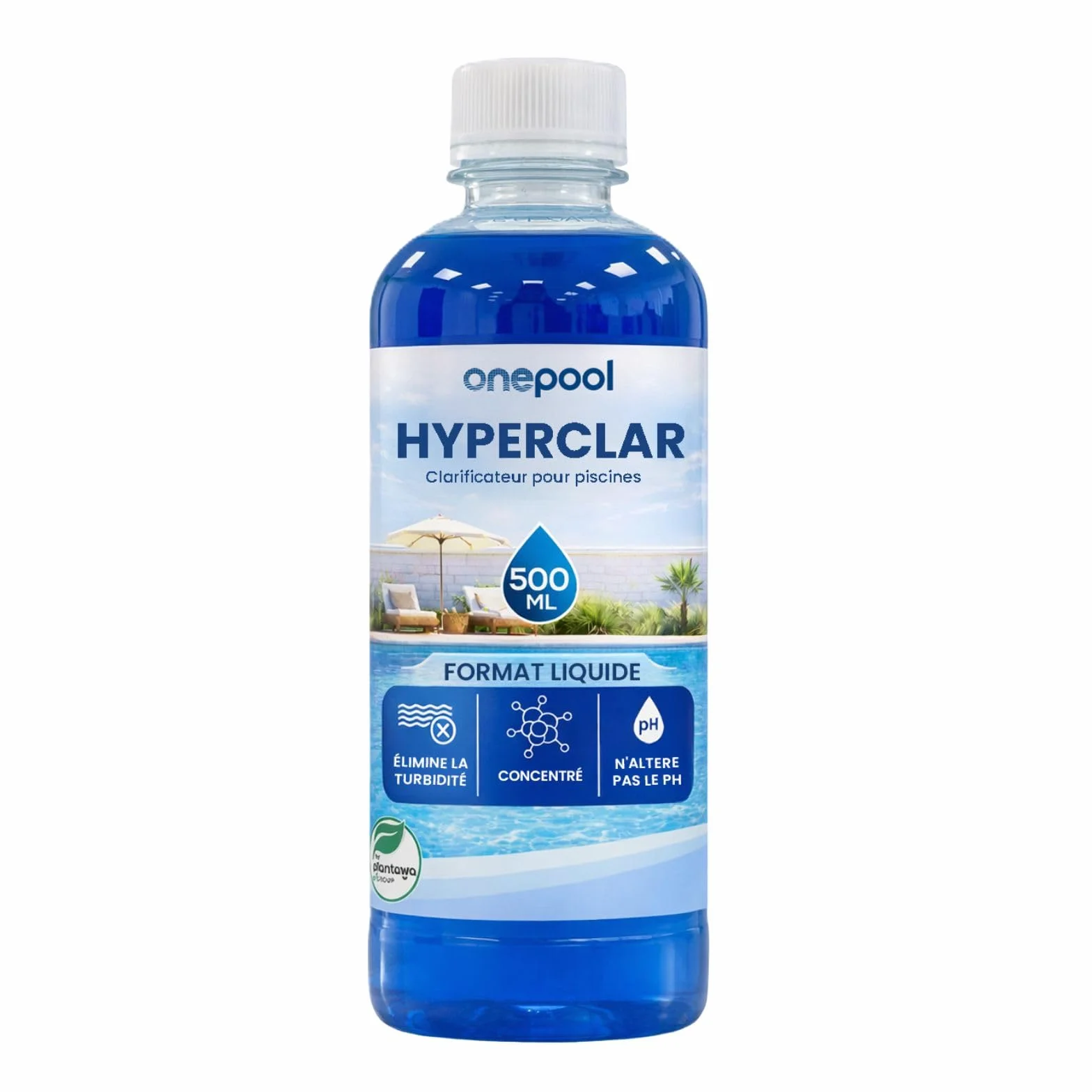 PLANTAWA Clarifiant Piscine 500 ML | Clarificateur d’Eau Concentré pour Piscine et Spa