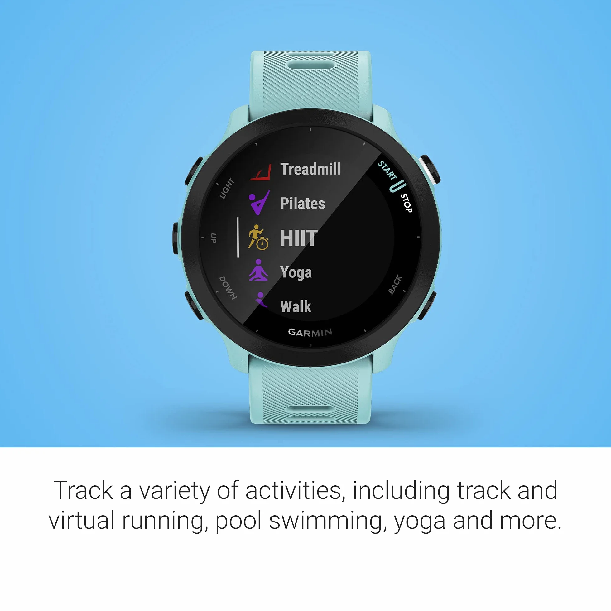 Garmin Forerunner 55 Montre GPS Running Cardio Poignet Vert d'Eau Reconditionné