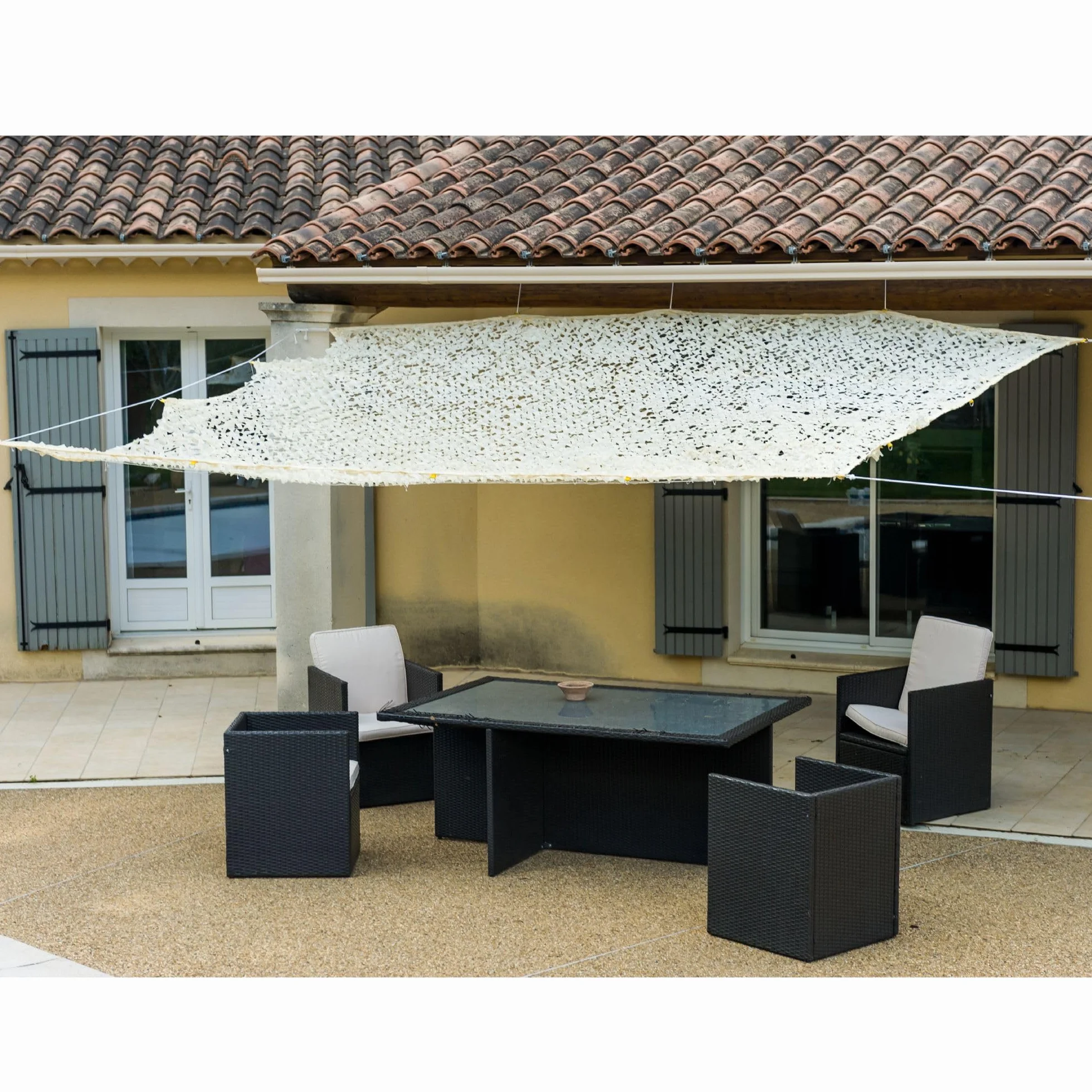 WERKA PRO Toile d'ombrage ajourée Beige 120 g/m2 2 x 3m