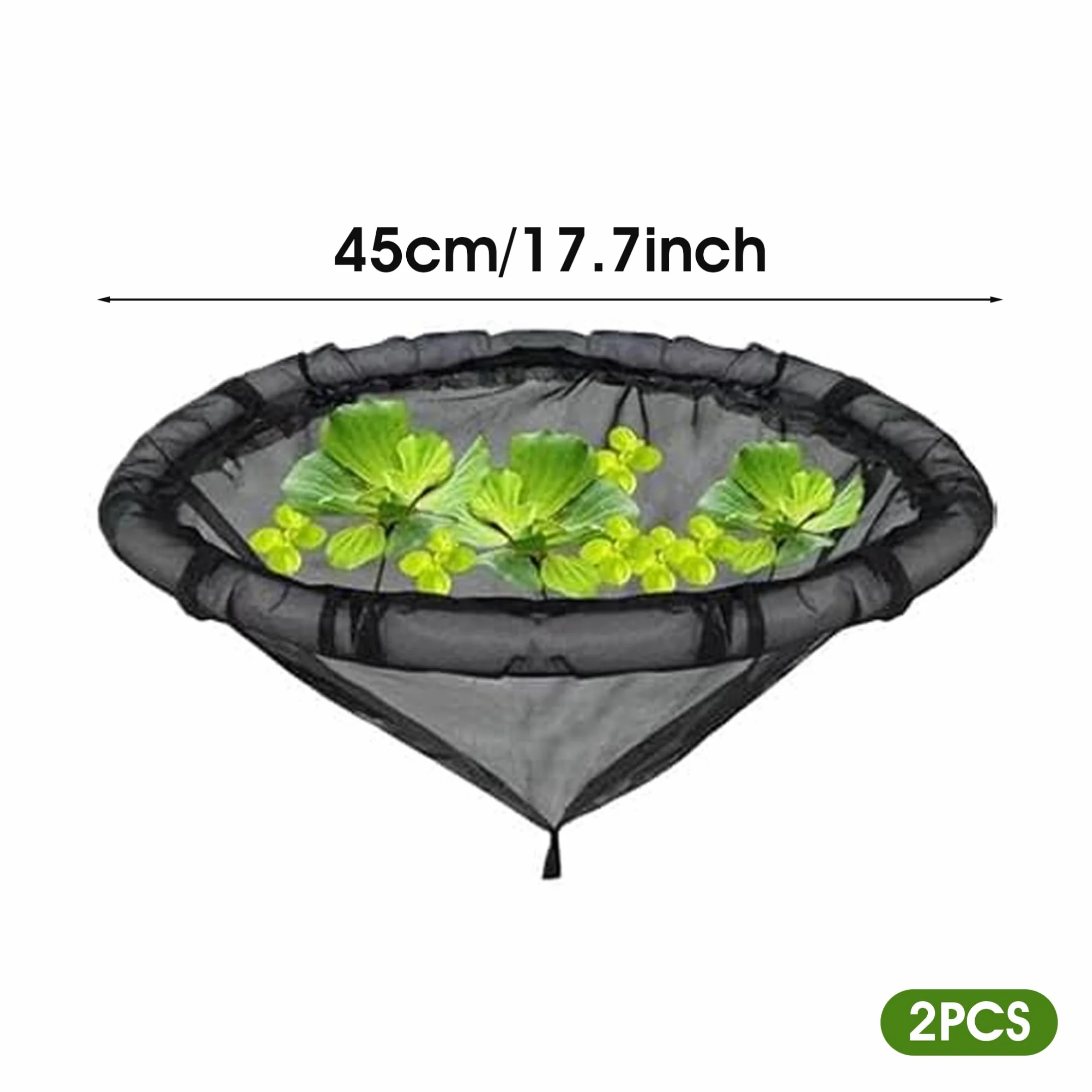 Barrière Flottante pour Plantes Aquatiques 2 pièces 17,7 Pouces Île Florale Ronde