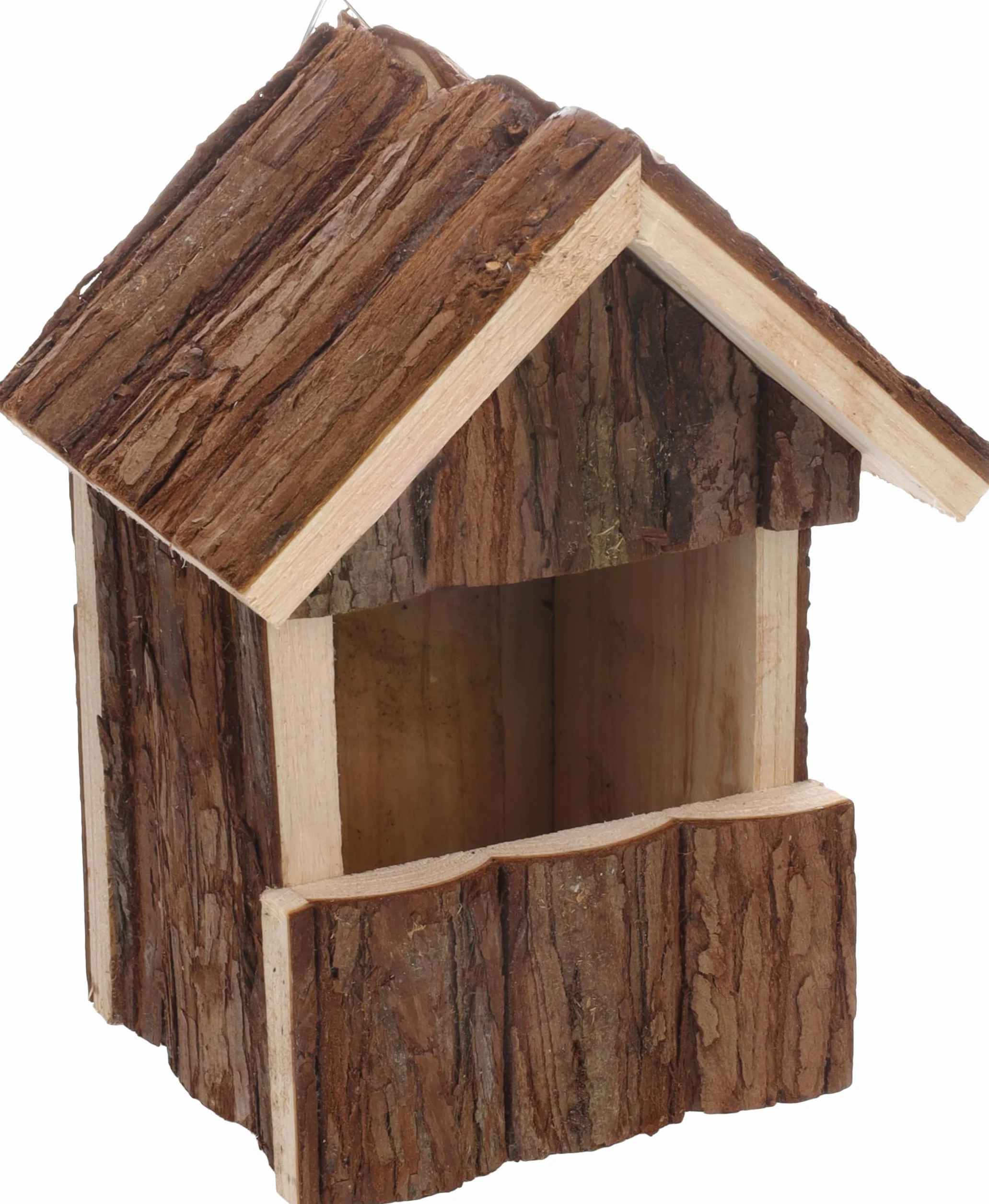 Nichoir Oiseaux Exterieur Bois Naturel 15,5x13x20cm Flamingo Gancha