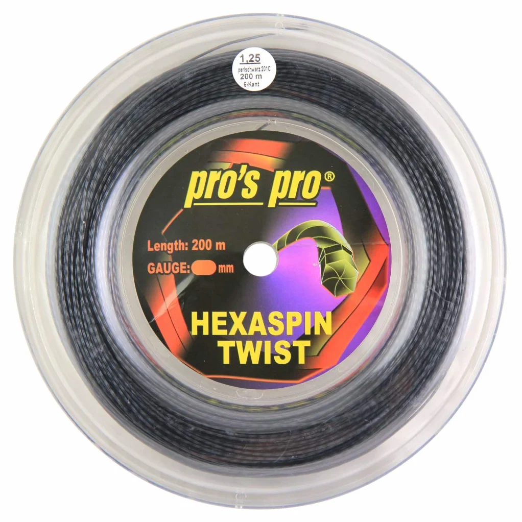 Pro's Pro Hexaspin Twist Bobine de corde de tennis 200 m