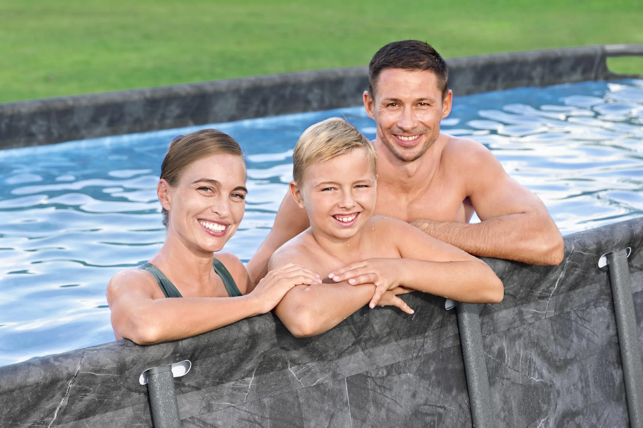 Bestway Kit Piscine Hors Sol Rectangulaire APX 365-549 cm x 274 cm x 132 cm Gris foncé