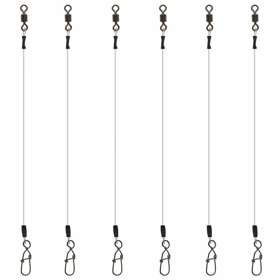Le bas de ligne en fluorocarbone - 6 x prévisions pour pêche à la Truite, Compartiment pour pêche à la Truite, Compartiment pour brochet, 25 cm