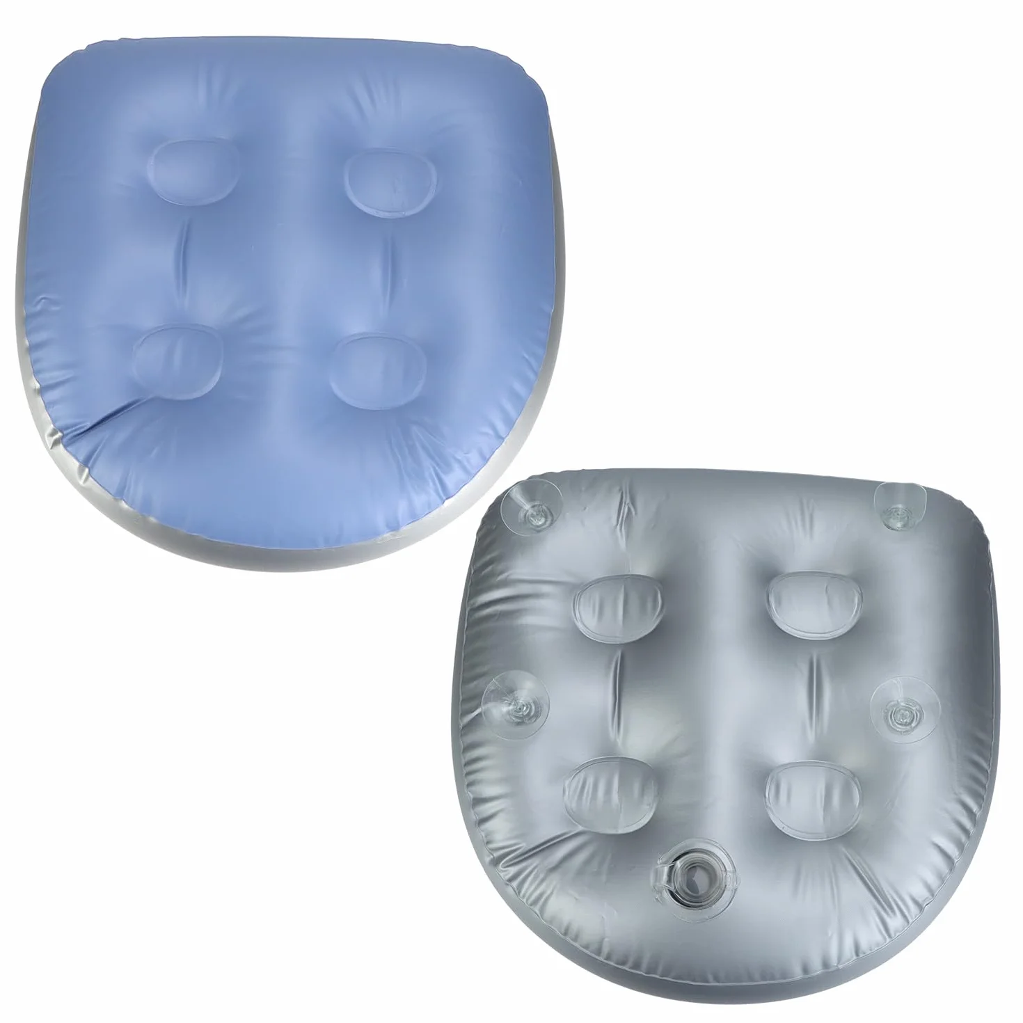 QWORK 2 Pièces Coussin de Siège Gonflable Spa Baignoire avec 4 Ventouses