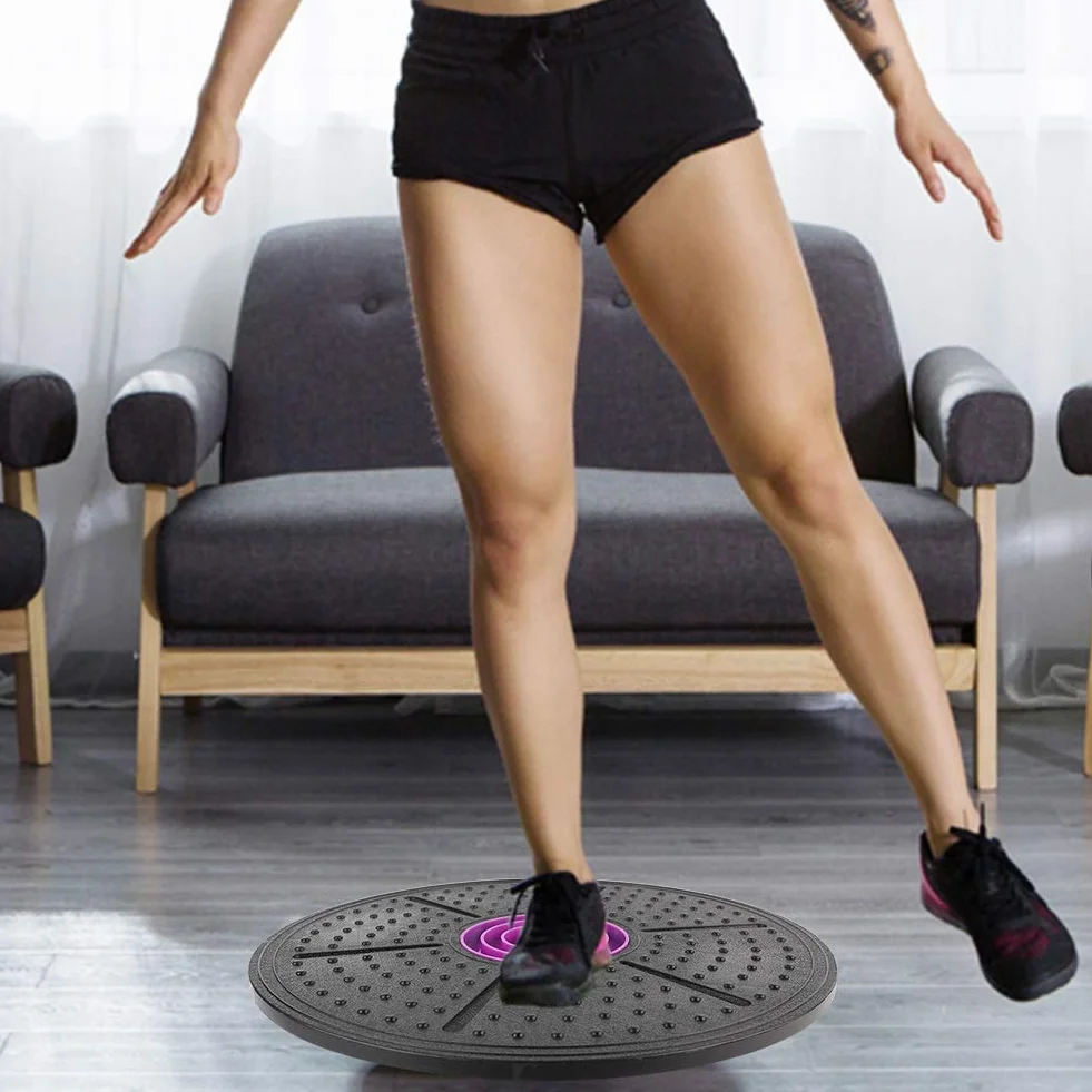 KIMISS Purple Labyrinth Wobble Board Yoga Training Fitness Balance Stability Disc
