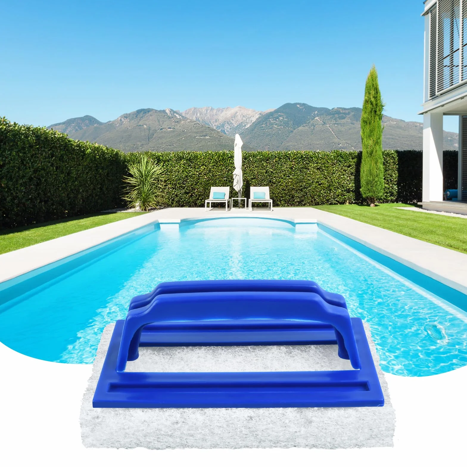 Brosse Éponge Ligne d'eau Nettoyage Piscine avec Poignée