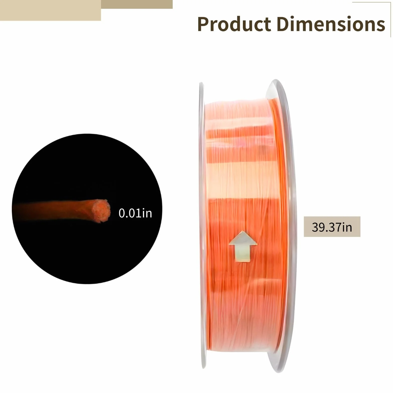 Tenkara Level Line – Ligne de pêche haute performance en polyéthylène, orange fluo, revêtement lisse, solide pour l'eau salée, 100 m