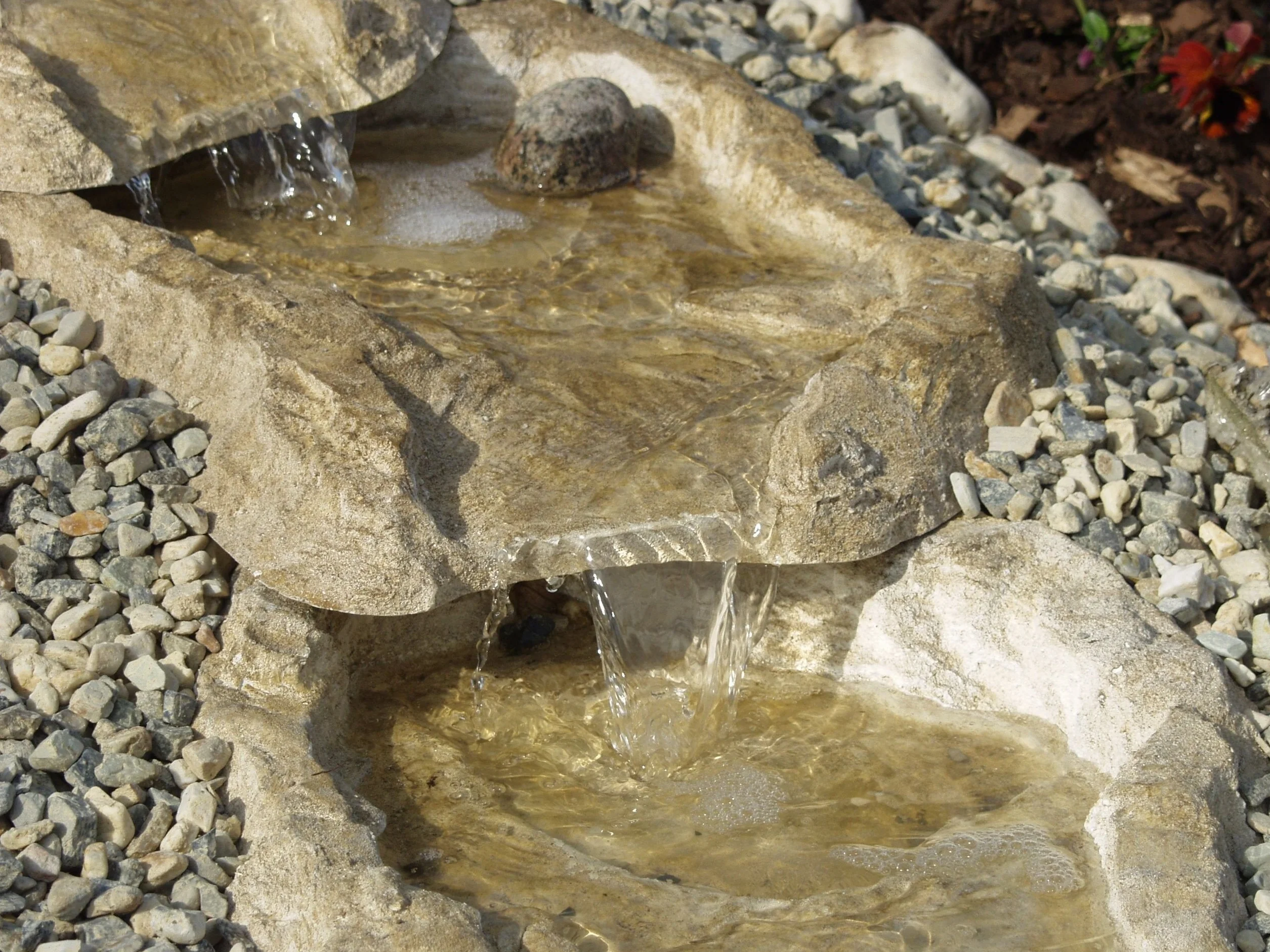 Cascade Eder Ruissellement sur 3 étages 53 x 40 x 8 cm Beige/Brun 3 pièces