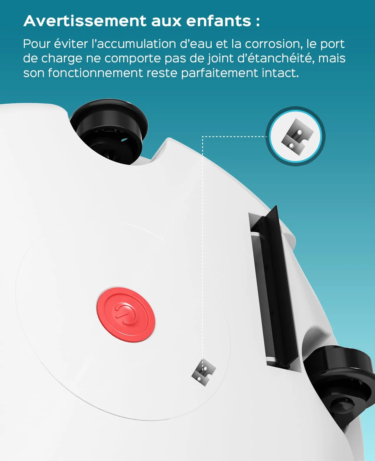 Winny 200 Robot Piscine Aspirateur sans Fil Batterie 75 Min Piscines Hors-Sol 60m² Double Filtration