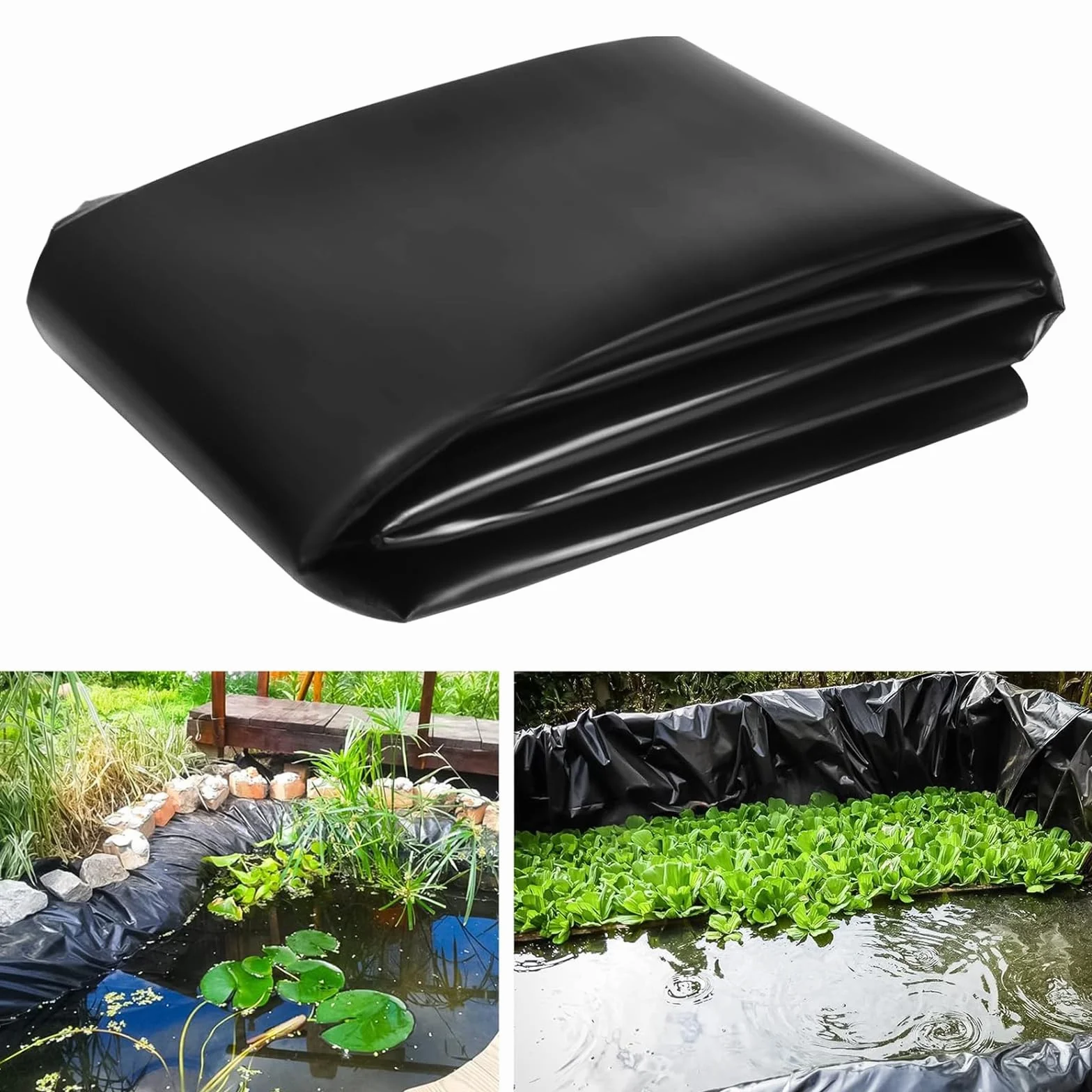 Bâche pour Bassin 0.5mm 3x2m Caoutchouc Liner Étang Koi