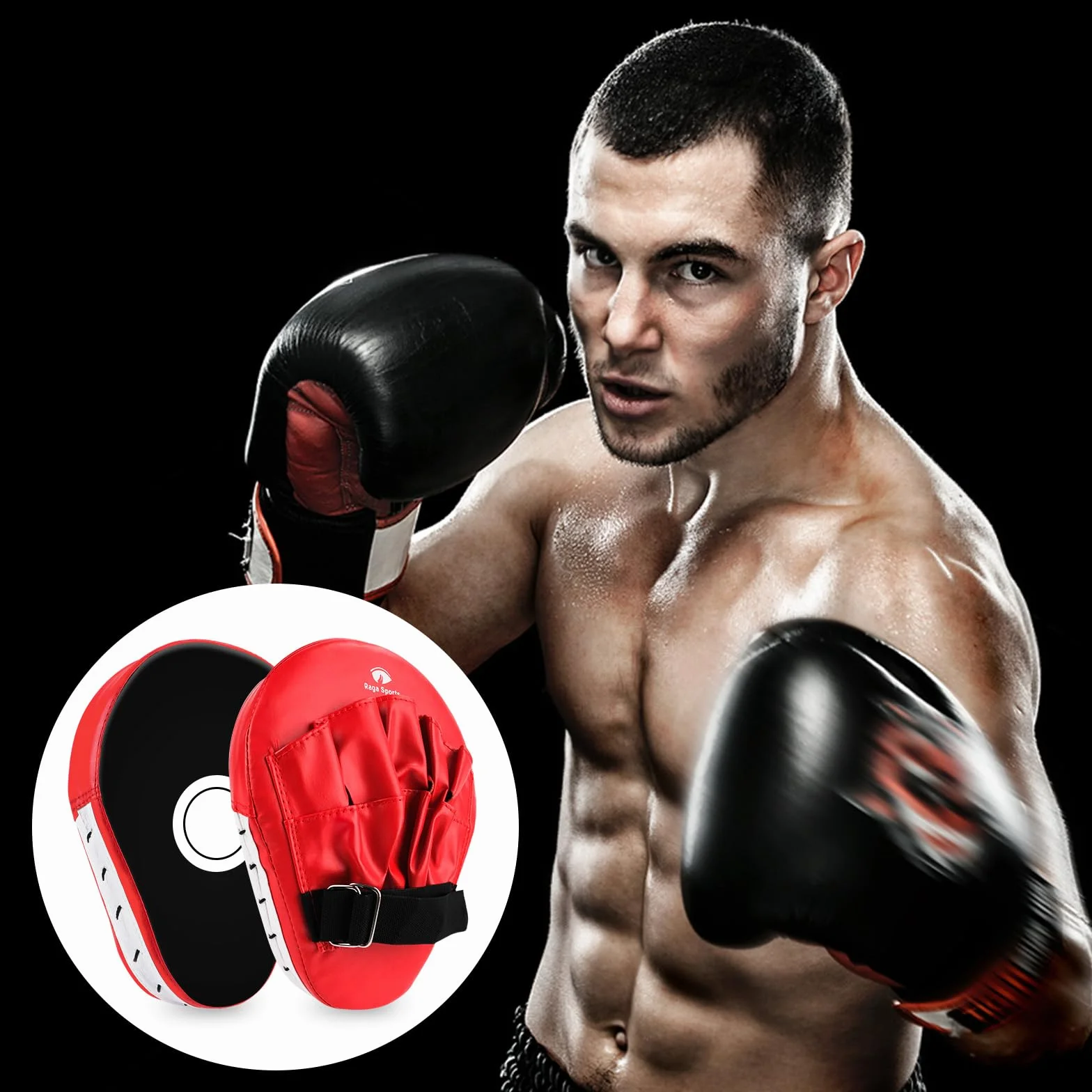 Pattes d'ours Taekwondo, Patte d'ours Boxe Paos Boxe Sports de Combat Bouclier Courbe Pads pour Kickboxing, Muay Thai, Karaté, Taekwondo, Martial Art