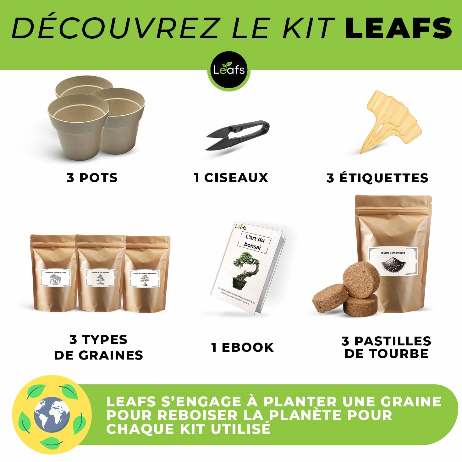 Kit De Plantation Pour Bonsais - Cadeau Anniversaire, Kit Jardinage Enfant - Cultivez Votre Propre Plante Bonsai