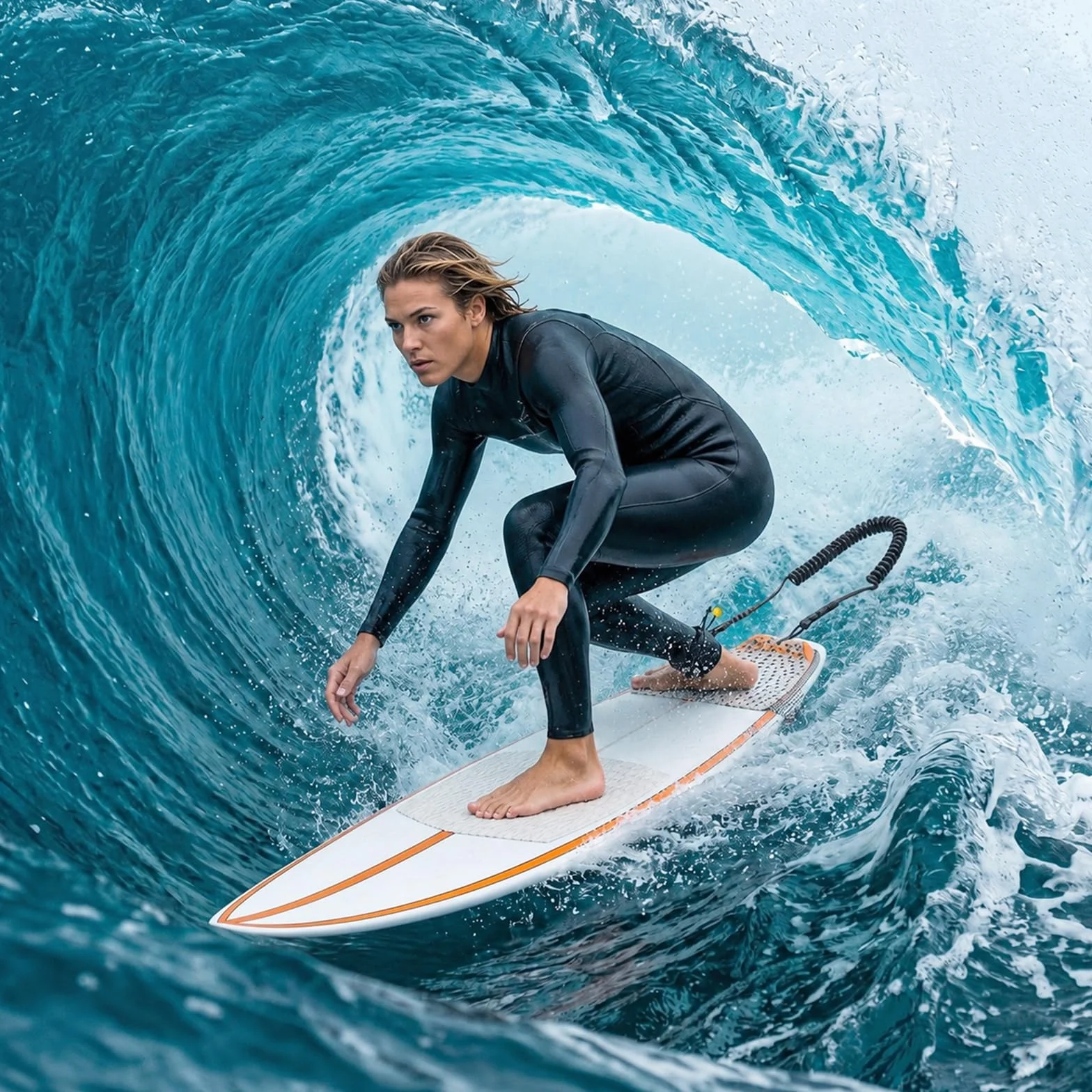 Leash de Surf, Cordon Sécurité Sup, Leashs Spirale Paddle pour Planche Stand up Board Surfboard Kayak