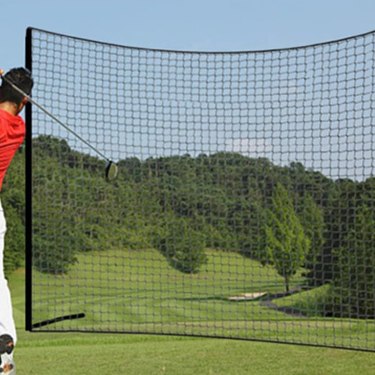 Lambo Filet d'entraînement de Baseball | Filet de Baseball Robuste Vert/Noir | Filet de Conduite Lisse, Filet de Softball Portable pour Jardin, Conduite, Utilisation intérieure et extérieure