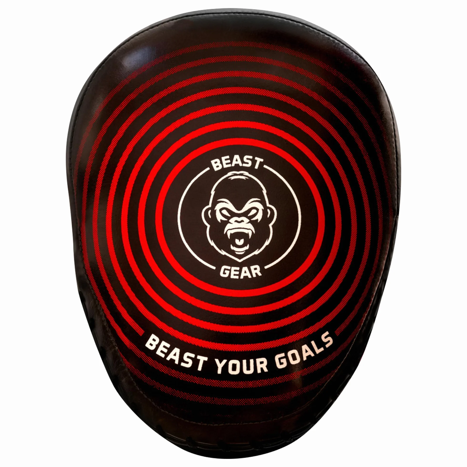 Beast Gear Mitts – Cuir Véritable Cible Focus – Design Incurvé avec Support de Poignet et Sangle Régler pour Crochet & Jab, MMA, Kickboxing & Muay Thai