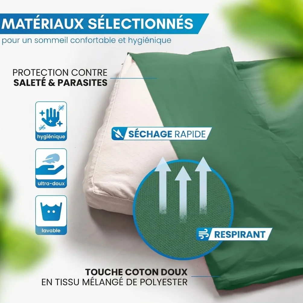 NORDMUT® Sac de couchage cabane [en microfibre] avec fermeture éclair sur toute la longueur | Sac de couchage de voyage d'été [220 x 90 cm] Petit format replié & particulièrement doux
