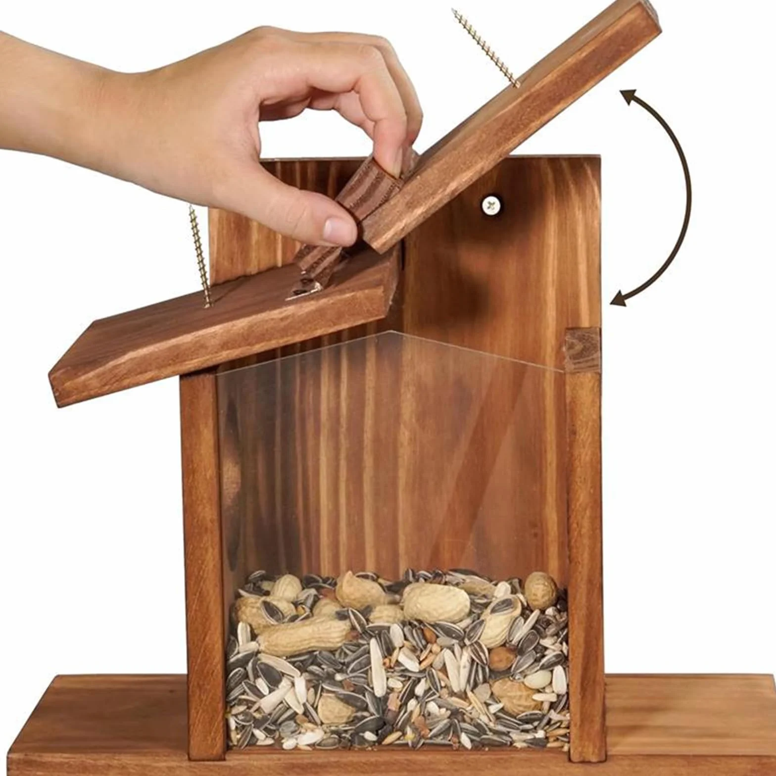 Mangeoire en Bois pour Écureuils Table de Pique-Nique 33 x 12,7 x 23,6 cm