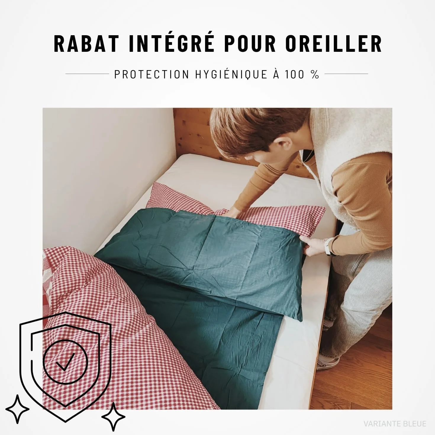 NORDKAMM Drap de Sac de Couchage 100% Coton, Trekking, randonnée, Voyage